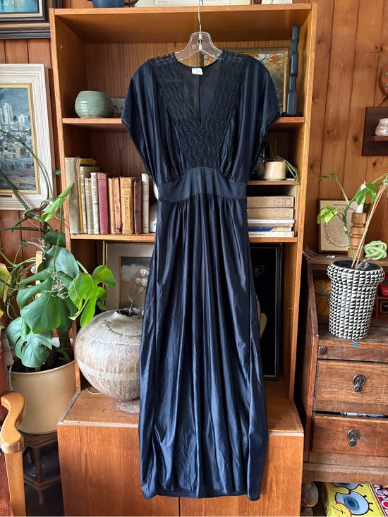 Vintage Dresses & Skirts - 80s VTG Whimsigoth Dress L
